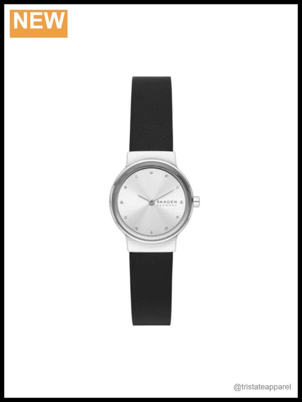 Skagen Freja Lille Stainless Steel Leather Strap Quartz Dress Watch